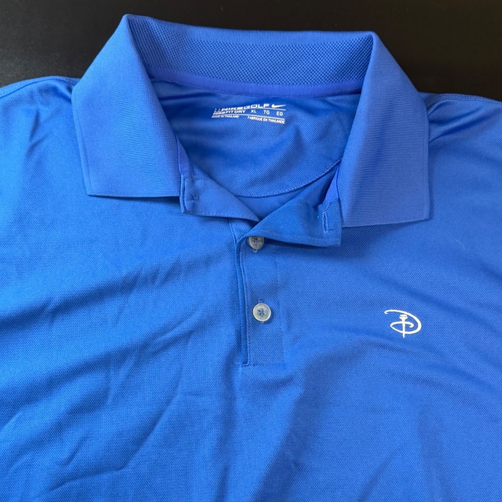 Nike Golf Dri-FIT Polo Shirt Mens XL Royal Blue Short Sleeve Performance Golf K3